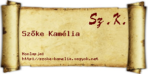 Szőke Kamélia névjegykártya